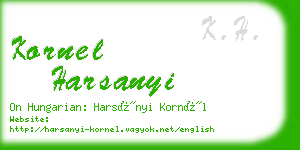 kornel harsanyi business card